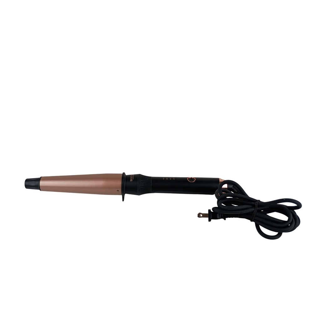 BESTOPE Ceramic Tapered Curling Wand Rose Gold Black Hair Stylist Tool 320-430F